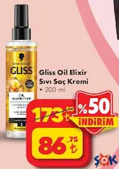 GLİSS OİL ELİXİR SIVI SAÇ KREMİ 200 ML